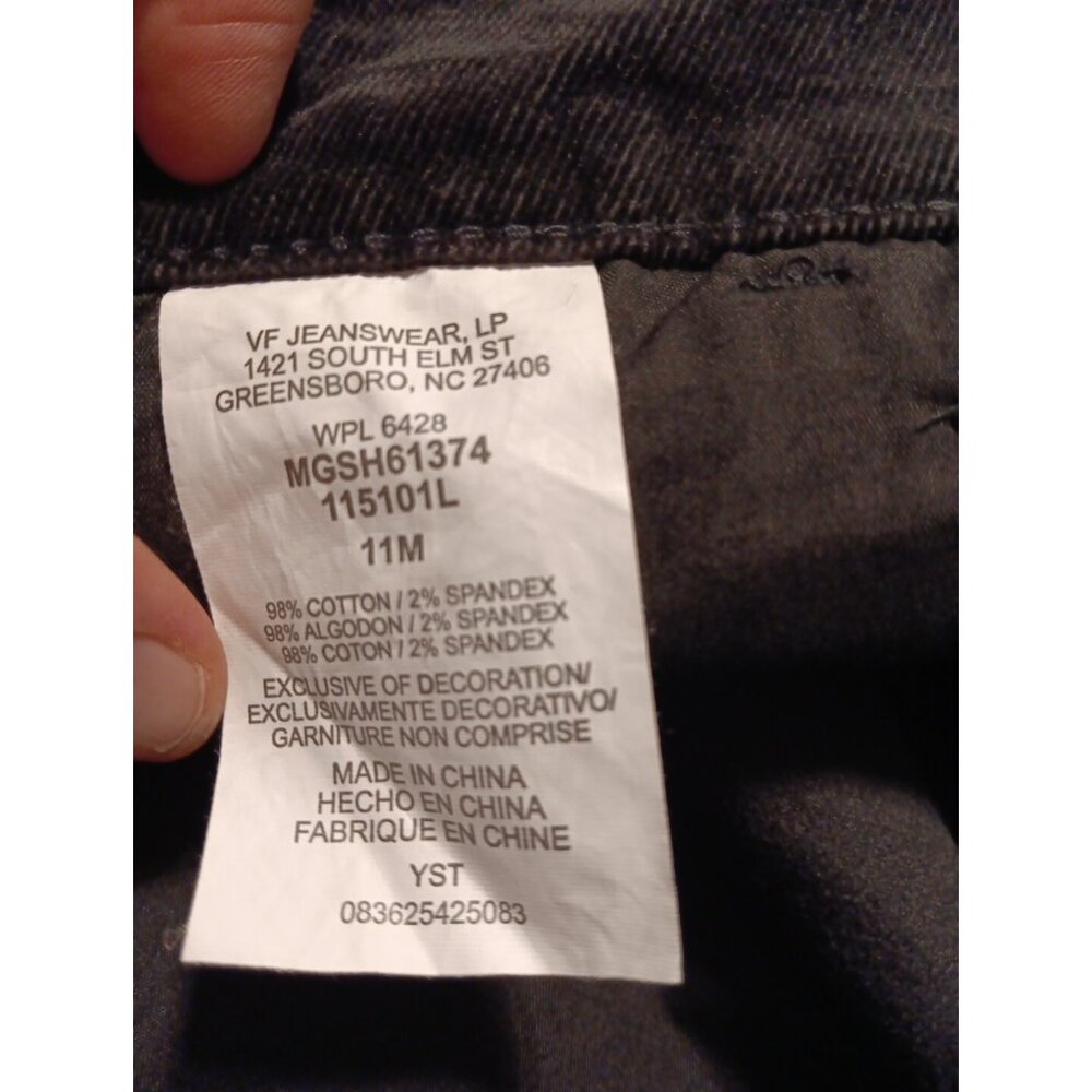 Vtg Riders Copper Skirt Junior 11 M Black Corduroy Hi Lo Flounce Modest Western - Picture 4 of 7